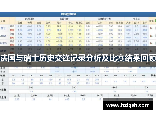 法国与瑞士历史交锋记录分析及比赛结果回顾